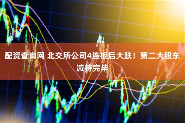 配资查询网 北交所公司4连板后大跌！第二大股东减持完毕